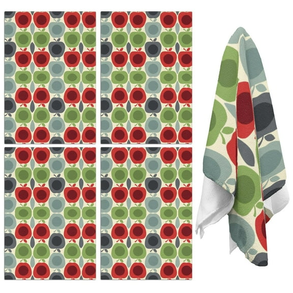 Apple Kitchen Towels Set of 2,Ultra Absorbent & Fast Drying Farmhouse Dish Towels 18x26 Inch,Decorative Hand Towels for Kitchen,Bathroom,Cooking,Baking,Housewarming Gift.