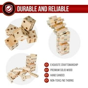 Bolaball: Giant Games Outdoor Activity Set w/ 6 Jumbo Dice, 45 Tumbling Blocks & 28 Dominoes