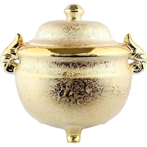 Sopera de Ochun Dorado de porcelana- Gold Porcelain Tureen for Ochun