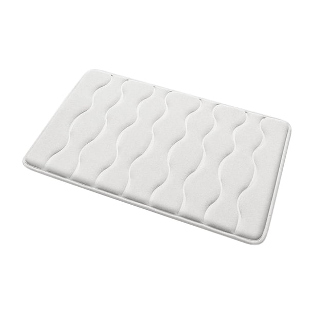 Alfombrilla de baño para inodoro con forro polar, absorbente de agua y antideslizante. Alfombrilla de baño con textura para separar zonas húmedas y secas. Alfombra suave y absorbente para el suelo