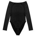 thumbnail image 4 of DODOING Bodysuit for Women Tummy Control Short/Long Sleeve Bodysuits Scoop Neck Shirt One Piece Slim Top, 4 of 8