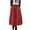 Red, variant on Riforla Skirts for Women Autumn Winter Corduroy Midi Long Skirt Elastic Waist A-Line Pleated for Casual Daily Wear Midi Skirt Red XXL