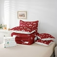 thumbnail image 6 of Manfei Cute Christmas Reindeer 7-Piece Twin Bedding Sets,Merry Xams Bedding Comforter Set,Red White Sheet Sets For Teens,Luxury Bedroom Decor Reversible, 6 of 8