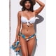 thumbnail image 4 of ABPHQTO Conjunto de traje de baño de bikini blanco con lazo tropical de 3 piezas para mujer, 4 of 5