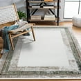thumbnail image 3 of Beige Framed Area Rugs for Living Room Washable Rugs Boho Moroccan Area Rug Soft Neutral Geometric Bohemian Carpet Distressed Indoor Rug for Bedroom Dining Room Office Foldable Nonslip Rug, 3 of 9