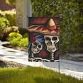 thumbnail image 4 of Day Of The Dead Sugar Skull Mexico Garden Flag 12.5"X18" Outdoor Indoor Garden Decor Porch Banner Sign With Grommets Uv Fade Resistant, 4 of 8
