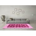 thumbnail image 3 of Ahgly Company Indoor Square Oriental Pink Traditional Area Rugs, 5' Square, 3 of 4