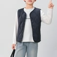 thumbnail image 7 of XXWXYD Boys Girls Thick Cotton Vest, School Winter Warm Outerwear with Velvet Inner Fleec𝖾 𝖫ining, Kids Autumn Windproof Vest, 7 of 7