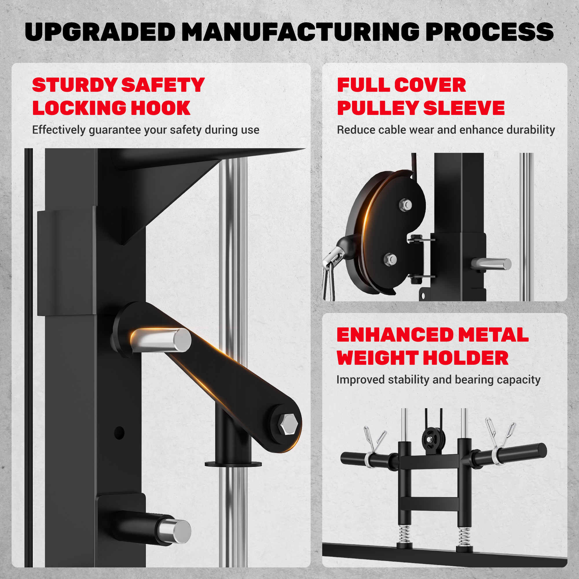 JELENS Smith Machine, 2000LBS M11 Multi-Function Squat Rack Power Cage with Cable Crossover System and Smith Bar, All-in-One LAT Pull-Down Machine for Home Gym