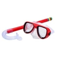 thumbnail image 2 of Juego de snorkel Sharpla para niños con máscara de buceo y snorkel rojo edades de 3 a 7 años, 2 of 8