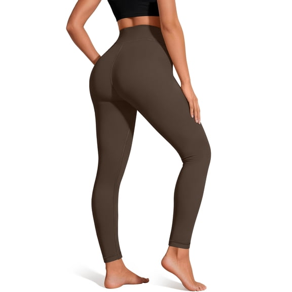 Rosvigor Womens Yoga Leggings Pants No Front Seam High Waisted Workout Leggings Tummy Control Yoga Pants for Gym Running