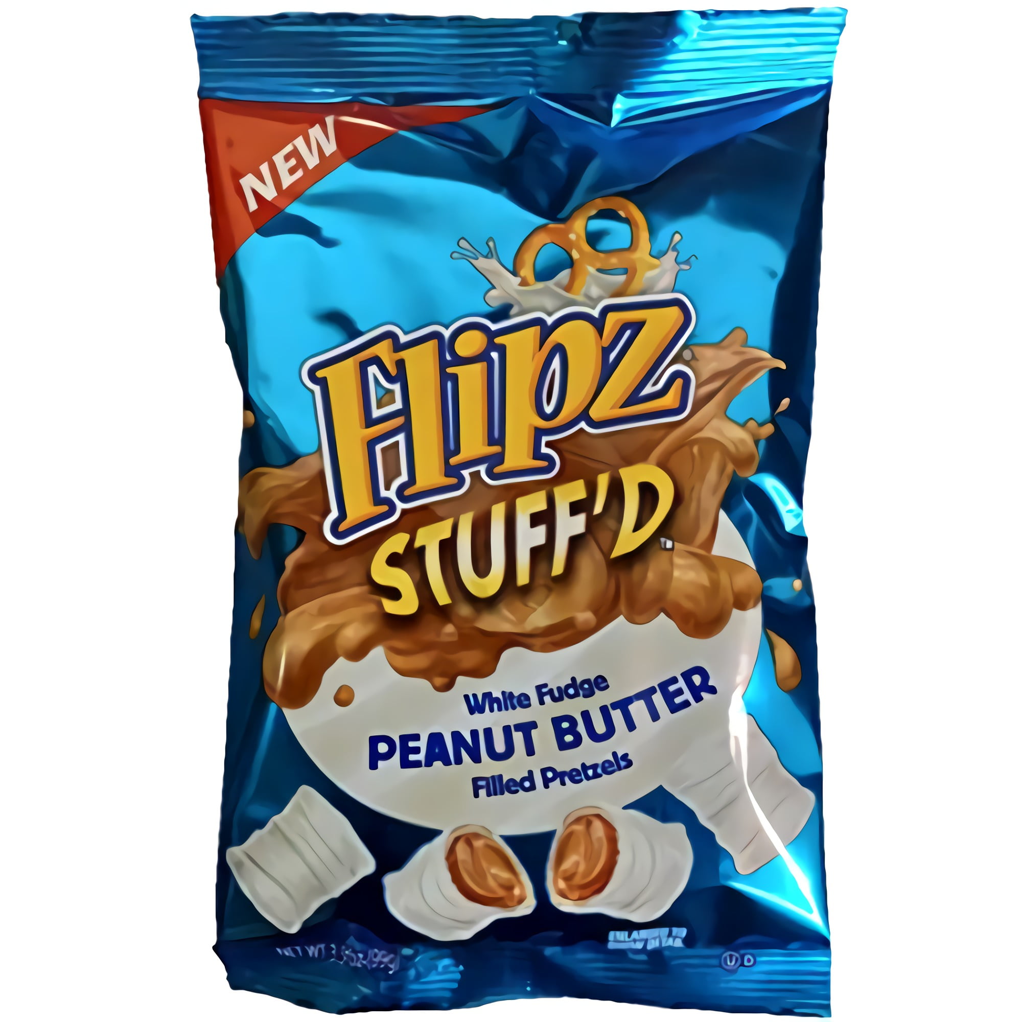 White Fudge Peanut Butter Filled Pretzels by Flipz Stuff'd 3.5 Oz