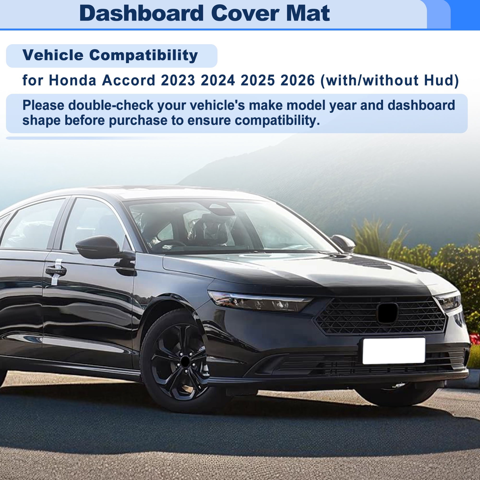 Unique Bargains Dashboard Mat Non-Slip Protector for Honda Accord 2023-2026