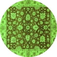 thumbnail image 1 of Ahgly Company Indoor Round Oriental Green Traditional Area Rugs, 8' Round, 1 of 4