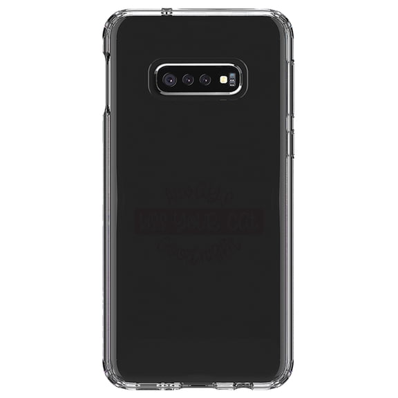 DistinctInk Clear Shockproof Hybrid Case for Samsung Galaxy S10e (5.8" Screen) - TPU Bumper Acrylic Back Tempered Glass Screen Protector - Always Kiss Your Cat Goodnight