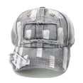 thumbnail image 6 of Denim Baseball Cap for Men Women Ripped Sun Protection Snapback Hats Unisex Couples Vintage Washed Solid Color Breathable Streetwear Ball Hat, 6 of 6