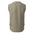 thumbnail image 3 of Xijirk Tank Tops Men,Multi Pocket Vest Summer Photography Tour Fishing Multifunction Utility Sleeveless Muscle Top for Outdoor Travel,Mens Tank Top,Khaki,4XL, 3 of 3