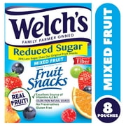 Welch's Reduced Sugar Mixed Fruit Fruit Snacks 0.8oz Pouches - 8Ct Box
