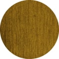 thumbnail image 1 of Ahgly Company Machine Washable Indoor Round Abstract Yellow Modern Area Rugs, 5' Round, 1 of 4