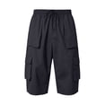 thumbnail image 7 of YSUEJPF Mens Long Shorts Ripstop Wrinkle Resistant‌ Baggy Cargo Capri Pants Twill Stretchy Outdoor Capris with Multi Pockets, 7 of 7
