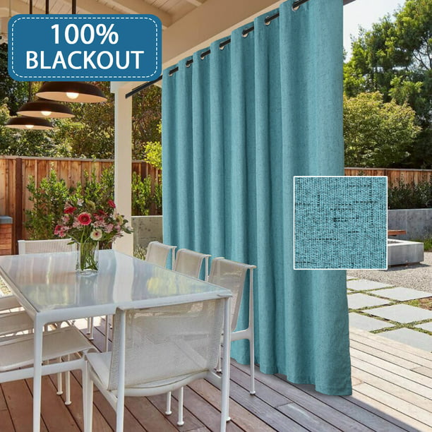 100 Blackout Curtain Panels, Outdoor Waterproof Curtains Patio