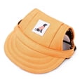 thumbnail image 1 of Gorra de béisbol de lona para perros pequeños, sombrero de verano para mascotas, accesorios de protección solar para perros al aire libre, 1 of 4
