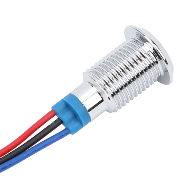 Loewten Imperméable à l'Eau Rond LEDs, Pré-Câblé Rond LEDs Anti-Poussière Stable pour la Modification de l'Ordinateur pour les Machines-Outils Cnc pour les Commutateurs de Contrôle d'Accès pour la Modification de Voiture