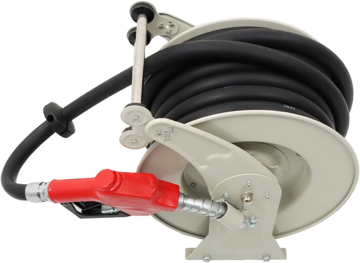 3/4in x 50FT Fuel Dispenser Hose Reel Automatic Fuel Hose Reel Retractable for Aircraft Marine and Vehicle Fuel Tanks