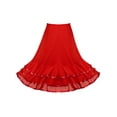 thumbnail image 2 of YEAHDOR Kids Girls Tiered Striped Skirt Vintage Full Circle Latin Flamenco Dance Skirt Costume, 2 of 7