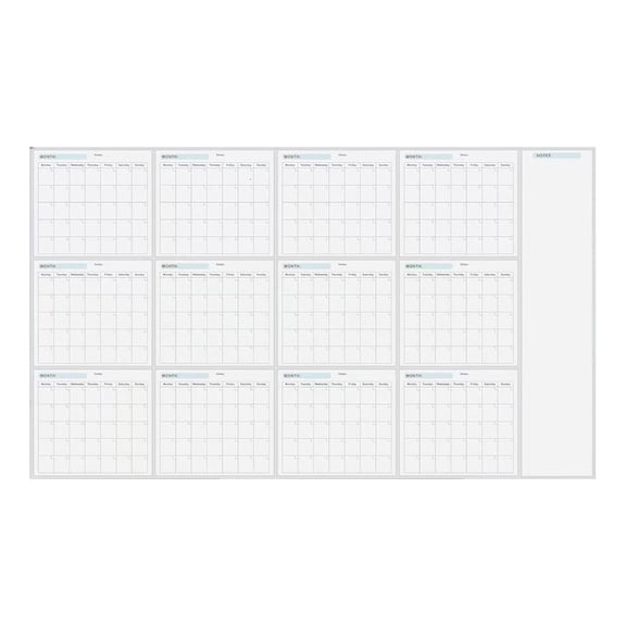 MOMOJIA Reusable Erasable Full Year to View Calendar Planner Undated Wall Mounted Calendar Yearly Planner Home Wall Organiser