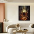 thumbnail image 5 of Vintage Halloween Pumpkin Canvas Wall Art Painting, Horror Creepy Dark Poster, Halloween Gothic Artwork Picture Print Decor, Spooky Ghost Wall Decor for Bar Living Room Bedroom Party Framed, 5 of 8