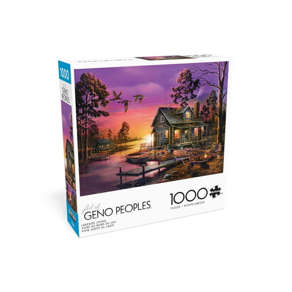 Buffalo Games Geno Peoples Lakeside Living 1000-Piece Interlocking Jigsaw Puzzle for Adults Ages 14 