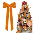 thumbnail image 2 of Billuyoard Juego de 12 adornos navideños de terciopelo con 12 lazos para decoración navideña de interiores. Lazos de terciopelo para el árbol Kits de decoración para fiestas rojo, 2 of 6