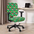 thumbnail image 6 of Psesaysky Washable Computer Chair Protector for Boss Chair, 2 Pieces Rotating Chair Protective Cover Polyester Fabric Desk Chairs Cover Christmas Santa Hat Candy Design, 6 of 8