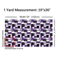 thumbnail image 3 of Manfei Purple Aesthetic Sewing & Crafting Fabric (3 Yards), Geometry Square Home Decor Fabric by the Yard, Contemporary Plaid DIY Fabric, 3 of 6