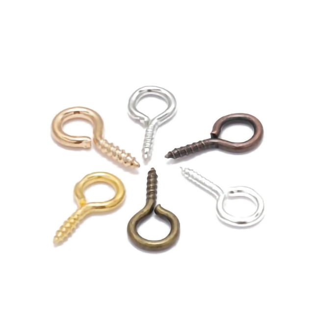 Screw Eye Pins Eye Pin 200Pcs Screw Eye Pins Bright Shiny Hand Grinding Polishing Multiple Colors Available Eye Pins For Jewelry Making