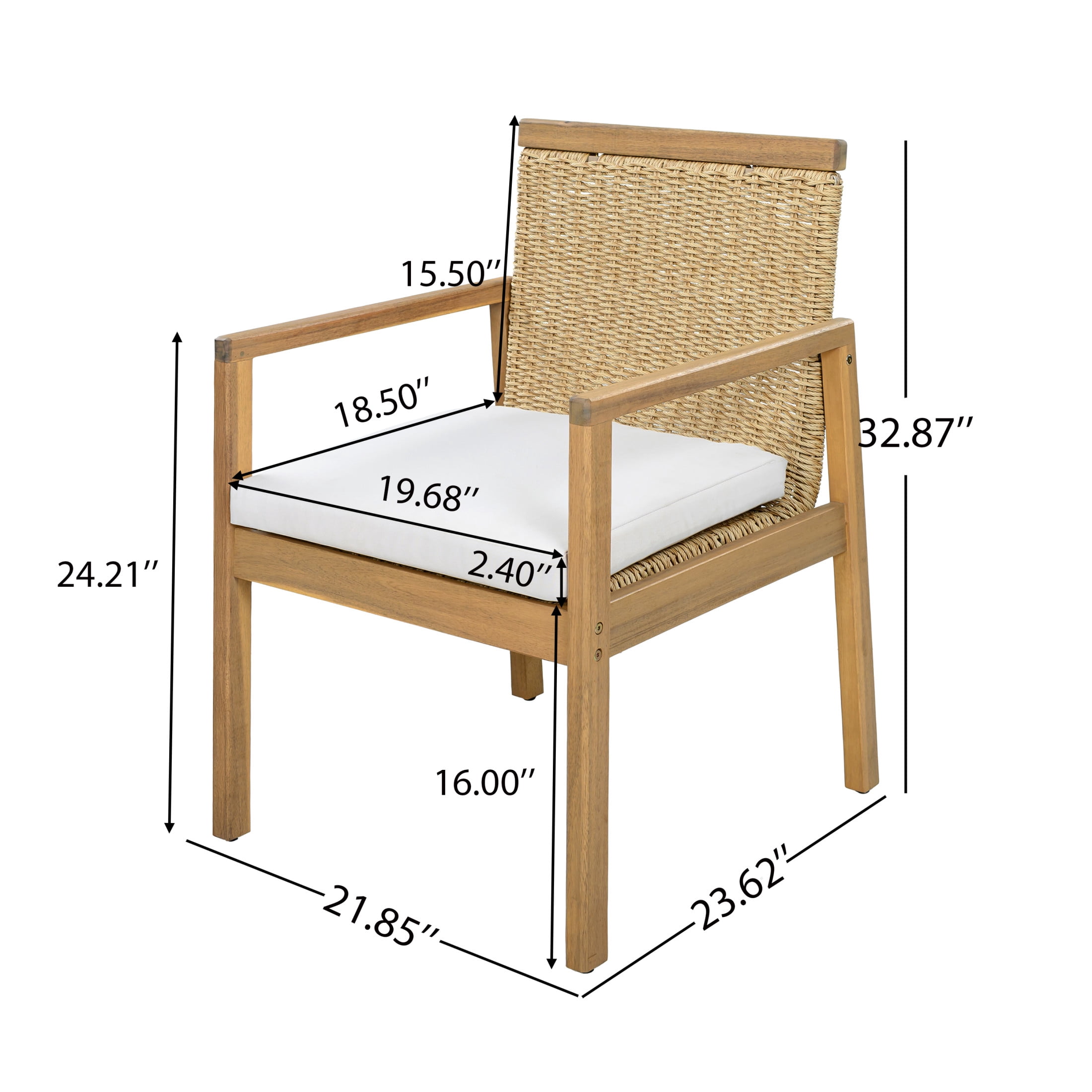 Christopher Knight Home 7-Piece Coastal Outdoor Wood Dining Set, Teak Oval Table and Light Teak Wicker Chairs