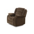 thumbnail image 3 of AC Pacific Bill Brown Polyester Contemporary Living Room Recliner Chair, 3 of 8