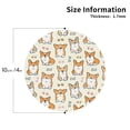 thumbnail image 2 of Naloa Cartoon Corgi Leather Coasters for Drinks, Durable Drink Coasters 4 Set for Tabletop Protection, Luxurious Home Décor and Housewarming Gift ( {designName})Round Shape, 2 of 6