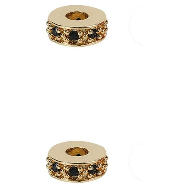 maskred Beads for Bracelets Making Large Hole Spacer Small Zirconia Cubic Bracelet Exquisite Rhinestones for Crafts for DIY Type 6 2Set