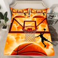 thumbnail image 2 of Erosebridal Teens Basketball Sheet Set Full, Kids Sports Bedding Sets Full Size 4-Piece, 2 of 7