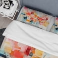 thumbnail image 4 of Designart "composition Rhythms I" Abstract Bedding Covert Set - Abstract Collages Orange Modern Bed Set With 1 Sham, 4 of 6