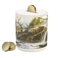 thumbnail image 1 of Fantasy Piggy Bank, Cascade Stream Flows into the Creek in a Realistic Way Secret Paradise Paint Print, Ceramic Coin Bank Money Box for Cash Saving, 3.6" X 3.2", White Brown, by Ambesonne, 1 of 4