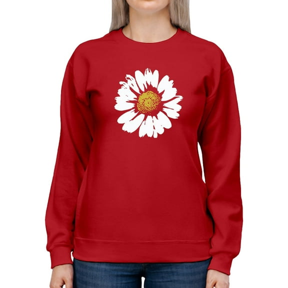 Daisy Flower Brush Style Paint Sweatshirt Women -GoatDeals Designs, Female 3X-Large