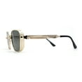 thumbnail image 3 of Unique Steam Punk Bolt and Spring Rectangle Metal Rim Sunglasses Gold Green, 3 of 4