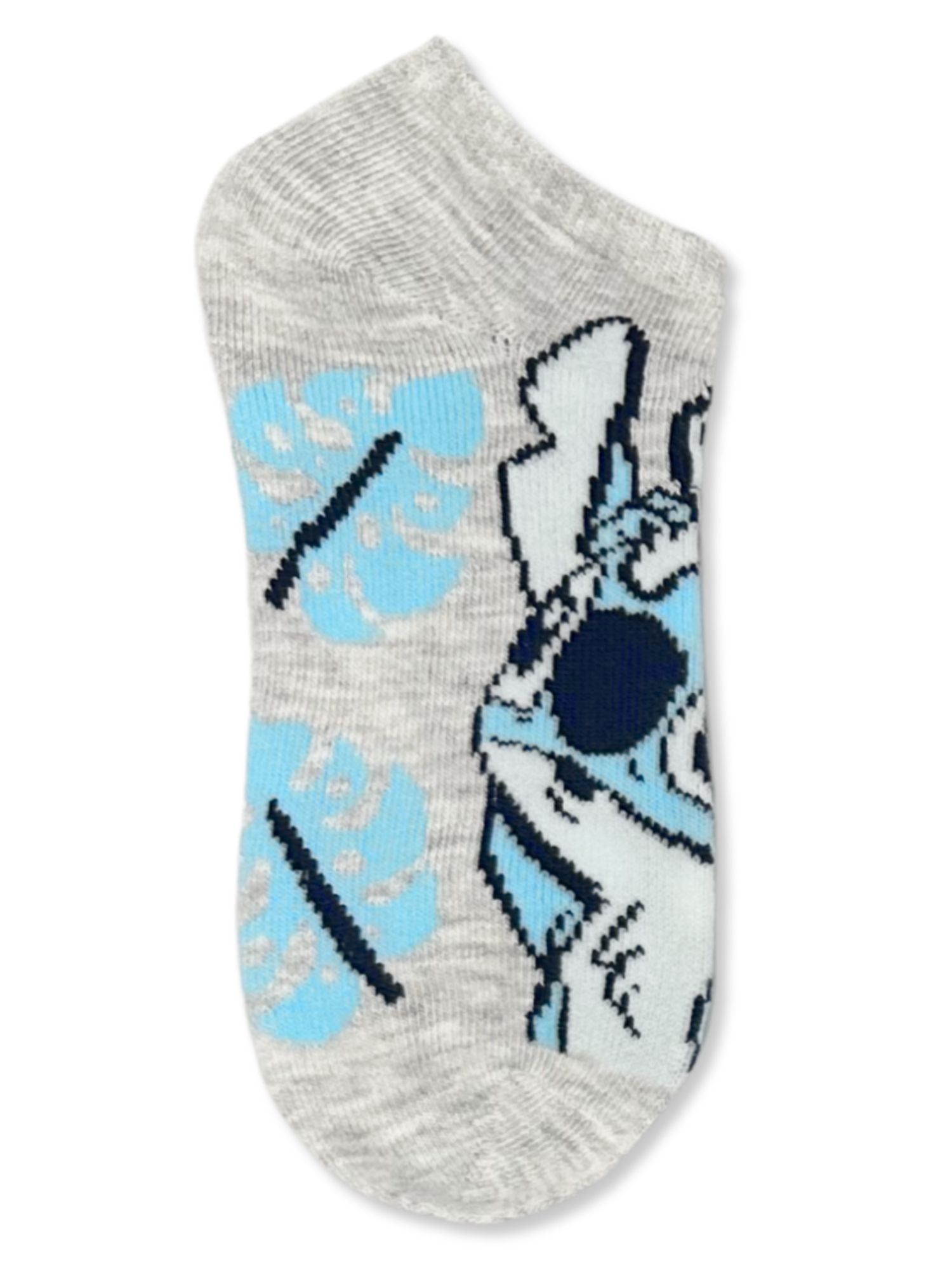 Disney Stitch Girls No-Show Socks, 5-Pack, Sizes S/M-M/L