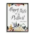 thumbnail image 2 of Stupell Industries Happy Girls Are Prettiest Quote Floral Blossom Border Framed Wall Art, 11 x 14, Design by Amy Brinkman, 2 of 5