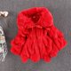 thumbnail image 1 of Suéter de lana de otoño e invierno para niñas, ropa para niños, abrigo de algodón grueso con cuello de piel sintética grande y moda, 1 of 6