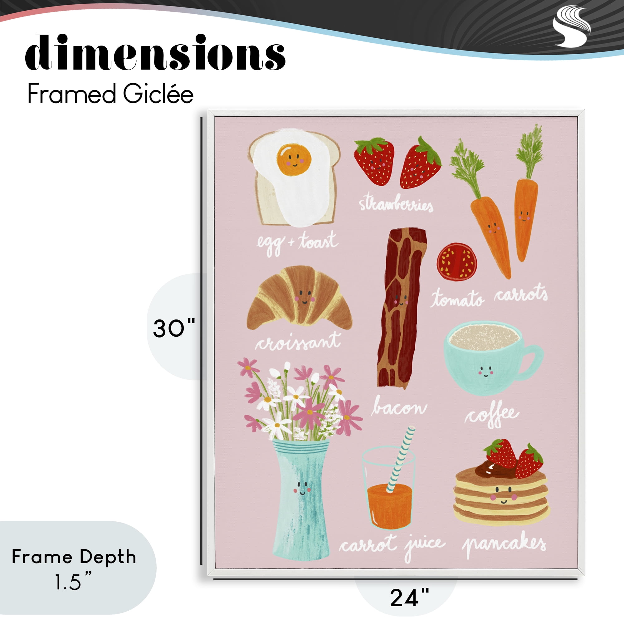 Stupell Industries Lush Summer Breakfast White Framed Giclee Art, design by Metka Hiti