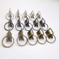 thumbnail image 2 of 15 piezas de hardware para llavero, clip de cola de correa de bricolaje de metal con anillo, abrazadera para llavero, pulsera, sujetador, cordón para bolsa, artesanía hecha a mano, plata, negro, bronc, 2 of 4